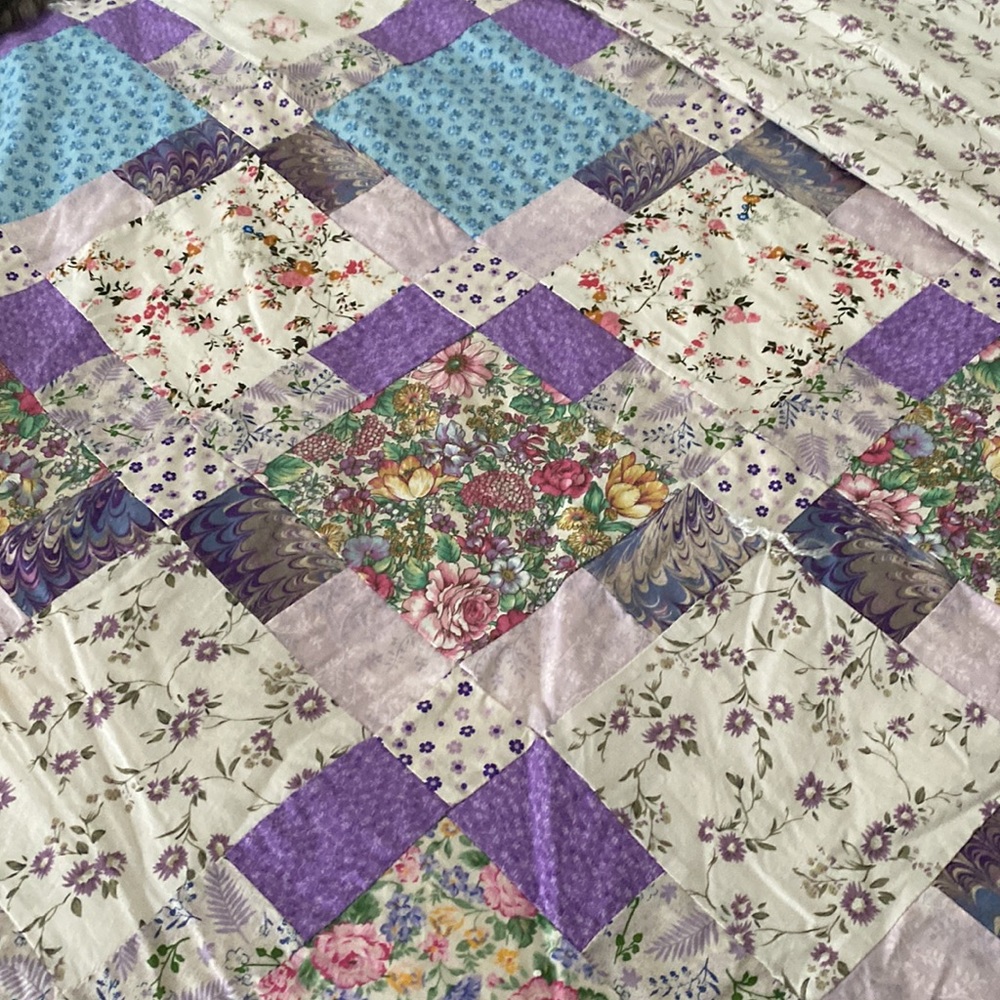 New handmade patchwork quilt 80”x95” approx. (Queen) - Picture 6 of 12